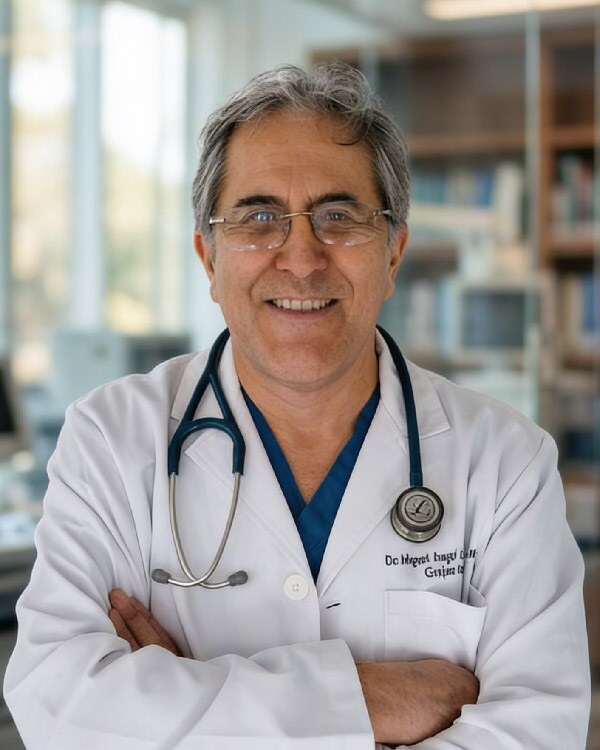 Dr. Miguel Ángel Alvarado en su consulta